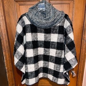 Anthropologie Reversible Wool Poncho